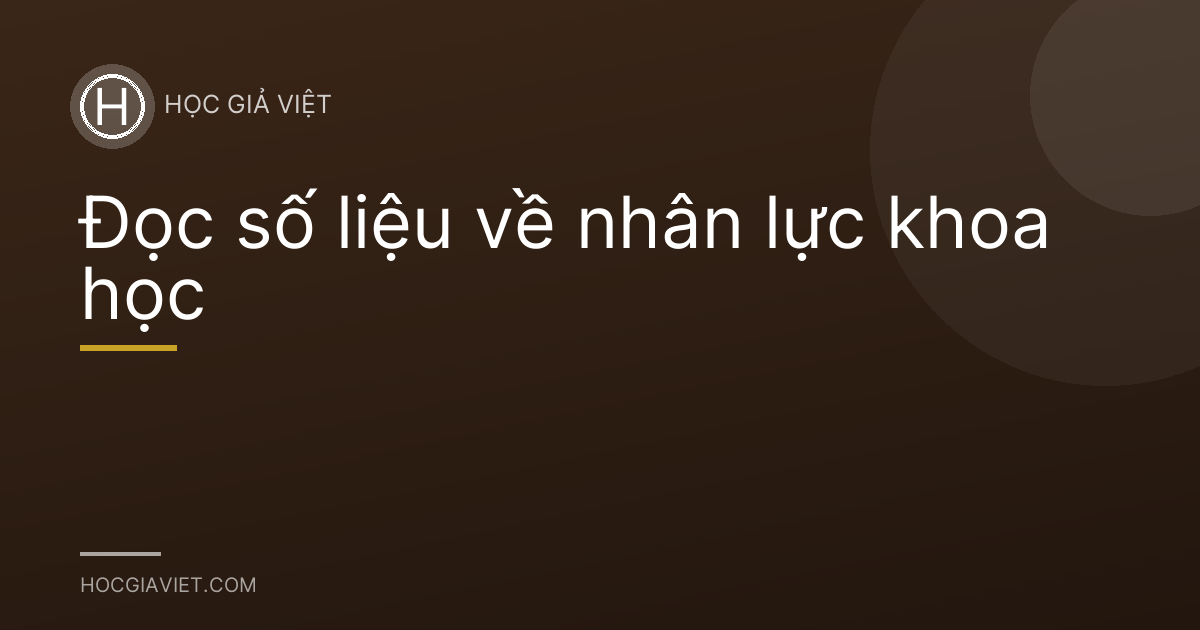Đọc số liệu về nhân lực khoa học